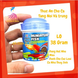 Thức ăn cho cá thủy sinh Miniature Fish dạng hạt lọ XANH lỌ 38 Gram