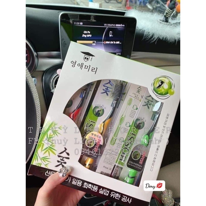 Bàn chải than tre hoạt tính Bossi công nghệ Hàn Quốc