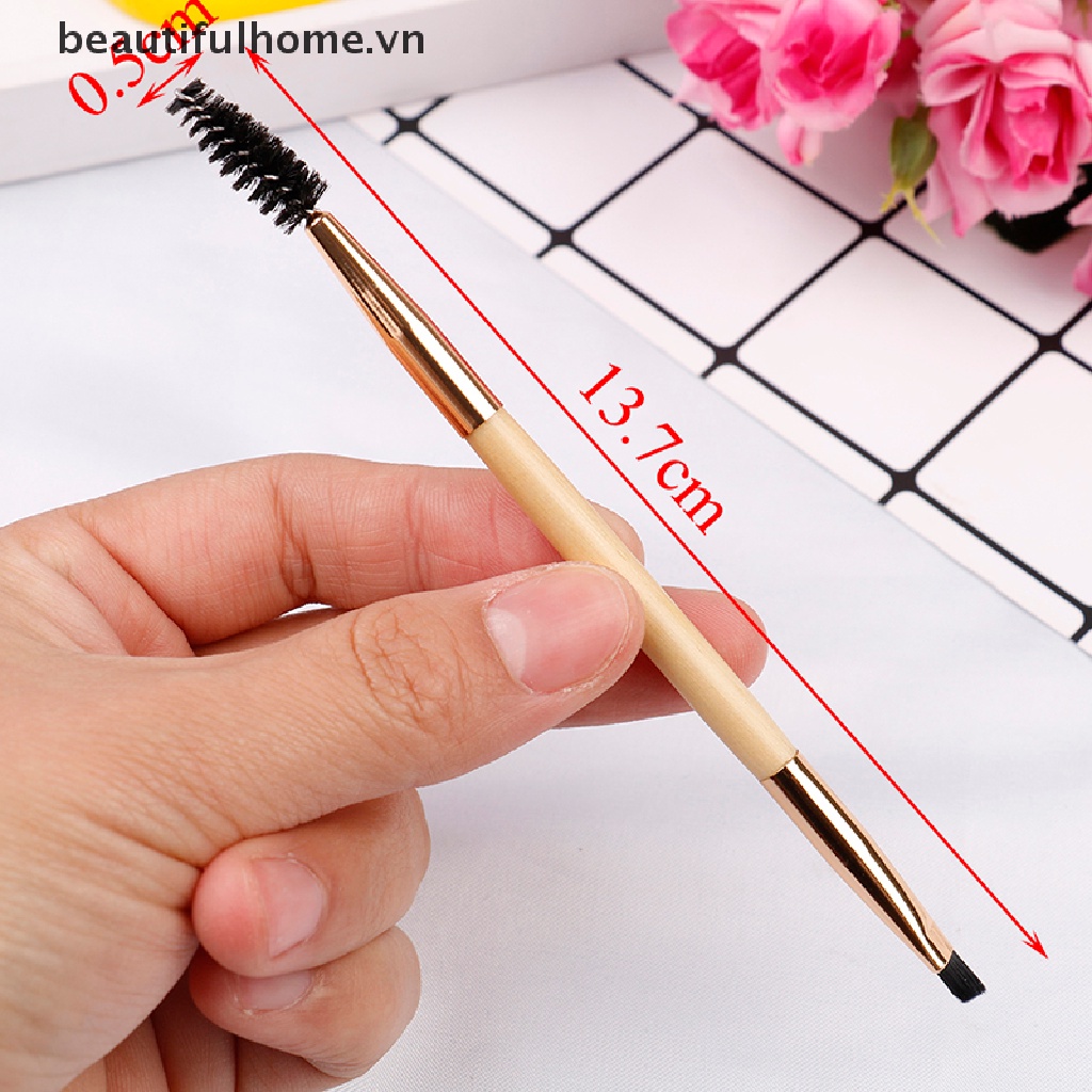 [Hàng mới về] Cọ vẽ mày có tay cầm tre thiết kế tiện lợi