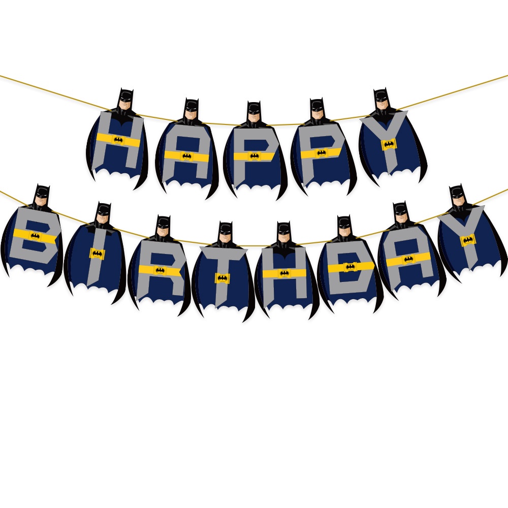 Set 48 Phụ Kiện Trang Trí Bánh Kem Hình Batman/Siêu Nhân/Siêu Anh Hùng/Thời Trang