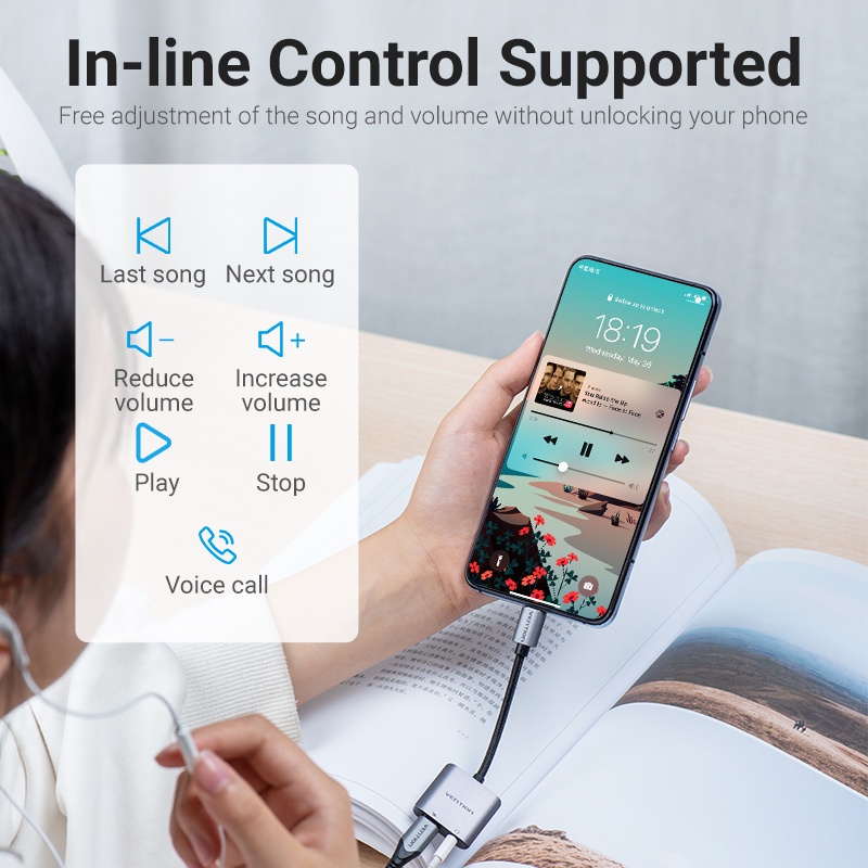 Đầu Chuyển Đổi Âm Thanh Vention USB C Sang Cổng 3.5mm PD 2 Trong 1 PD30W Chuyên Dụng Chất Lượng Cao