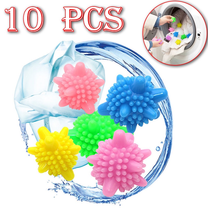 Set 10 Bóng Giặt Đồ Chống Nhăn Tiện Lợi