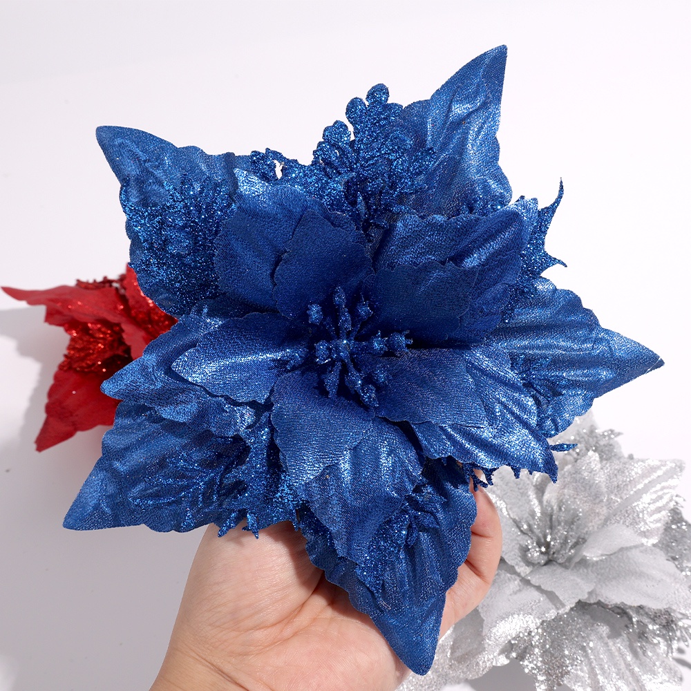 Hoa Giả Nhiều Lớp 18cm Trang Trí Cây Thông Giáng Sinh