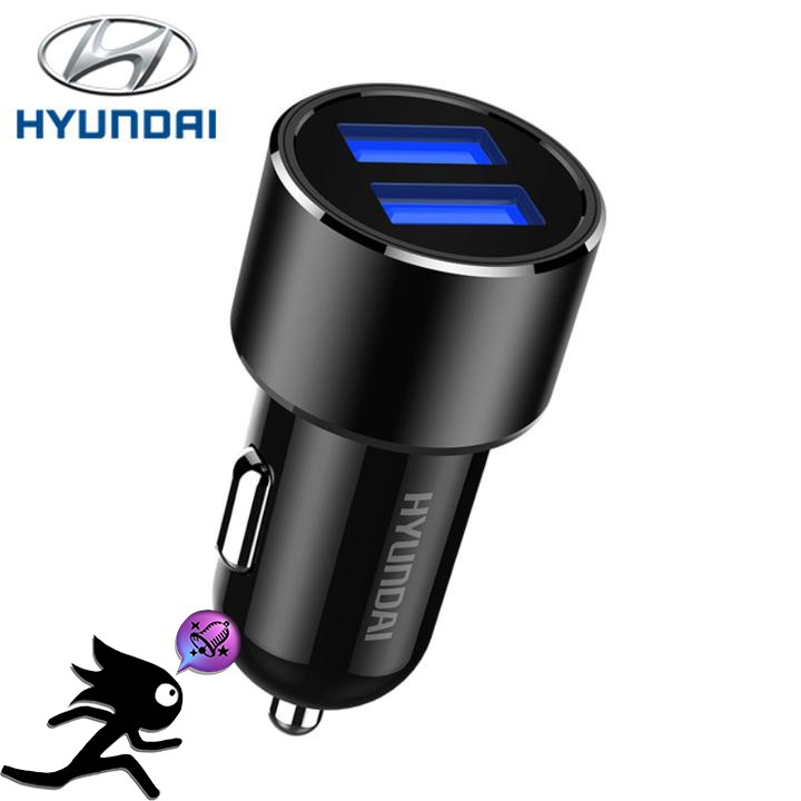 TẨU SẠC HYUNDAI HY-36 - 2 CỔNG USB – CÓ ĐÈN LED