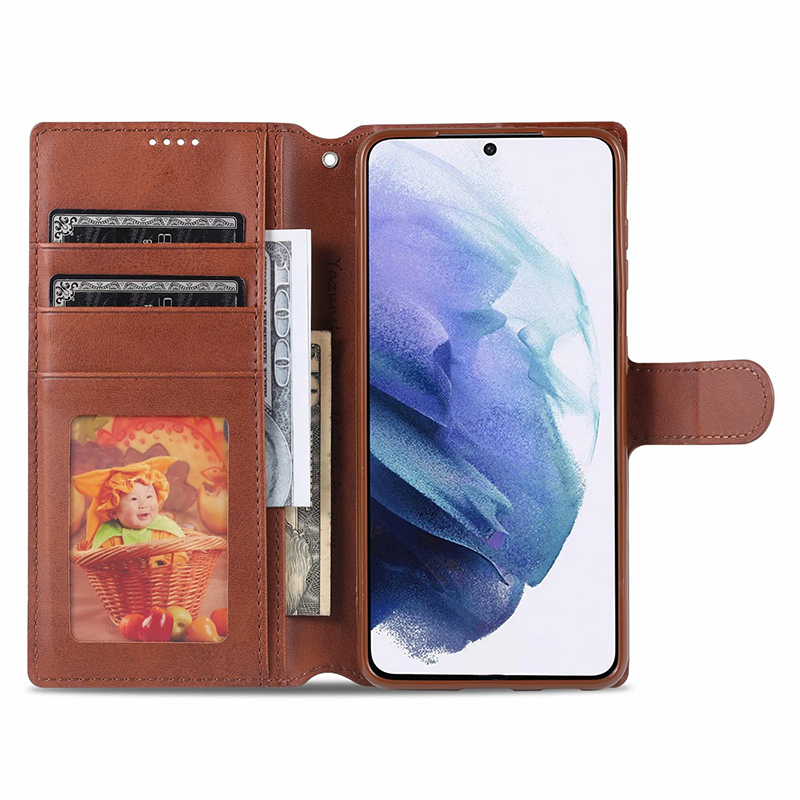 Bao da điện thoại kiểu ví gập cho Samsung Galaxy S21 5G S21+ Ultra