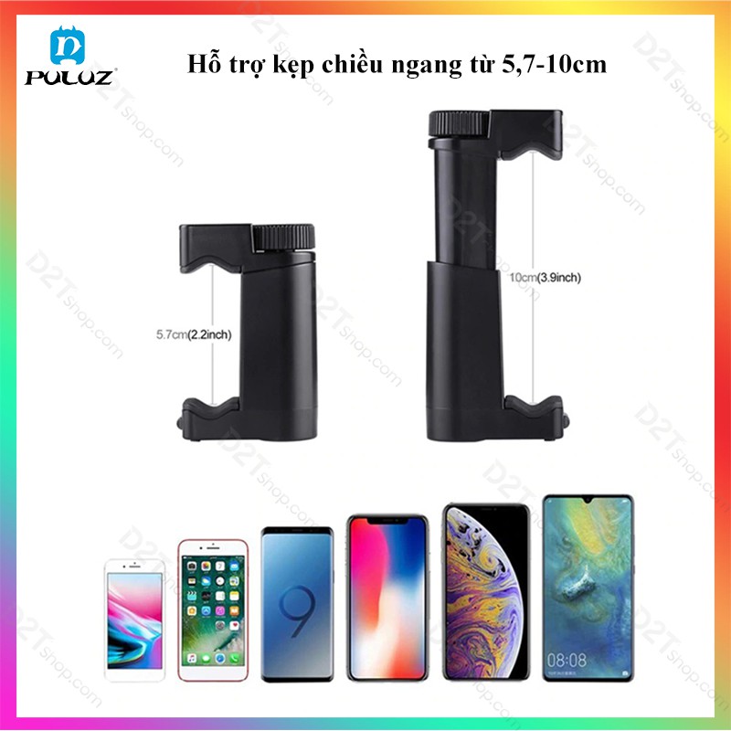 Tay cầm quay phim điện thoại F-Mount Puluz kiêm giá đỡ gắn phụ kiện như micro ghi âm, đèn led, tripod mini