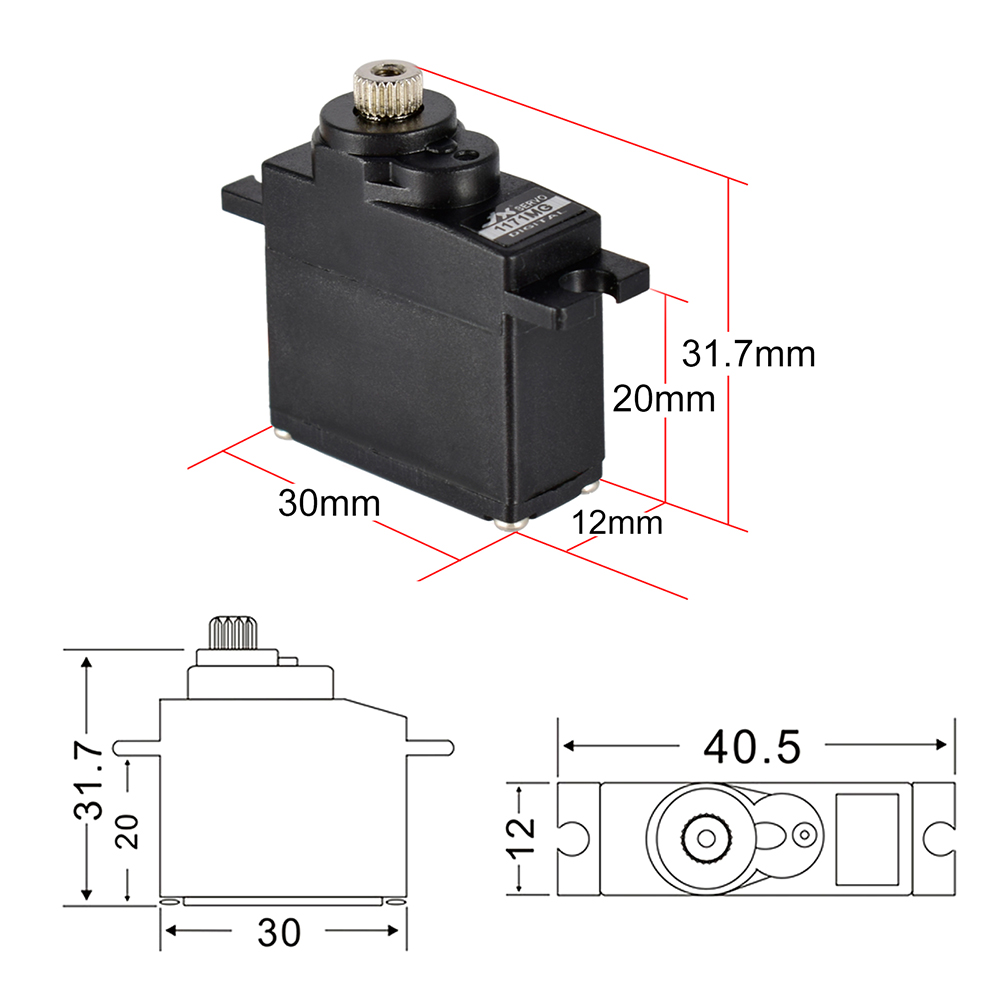 Động cơ Servo Pdi-1181Mg 18g Jx Pdi-1171Mg 17g 3.5kg cho mô hình điều khiển từ xa chuyên dụng