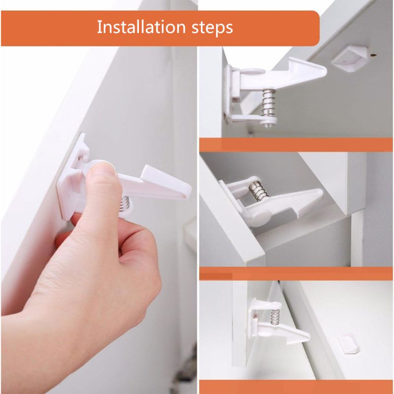 Set 10 Chốt Khóa Cửa Tủ An Toàn Cho Bé