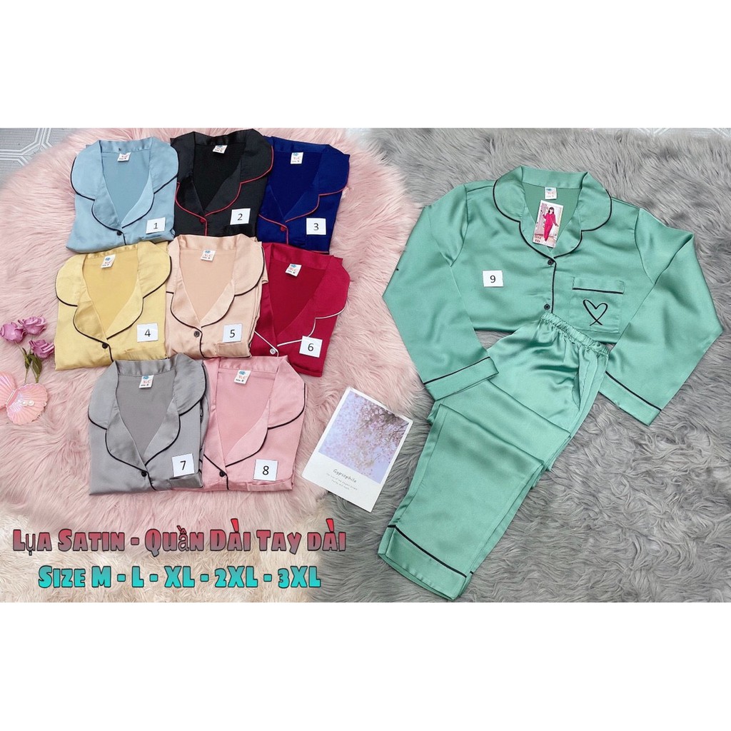 HÀNG CAO CẤP - SET ĐỒ BỘ LỤA SATIN DÀI