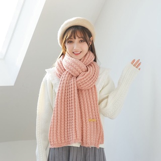 Khăn len đan hồng phấn 40x170cm ThyThy Store