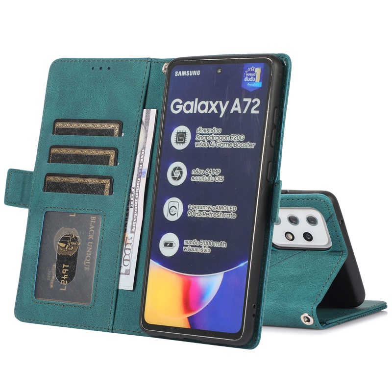 Ốp Điện Thoại Da Kiểu Ví Lật Có Khóa Nam Châm Có Ngăn Thẻ Cho Huawei P40 P30 P20 Pro Lite