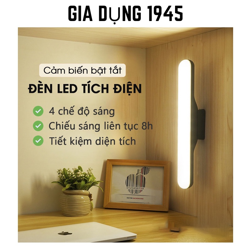 Đèn Led tích điện treo tường tiện ích 2in1 chiếu sáng - Đèn Led gắn tường tích điện - Gia Dụng 1945