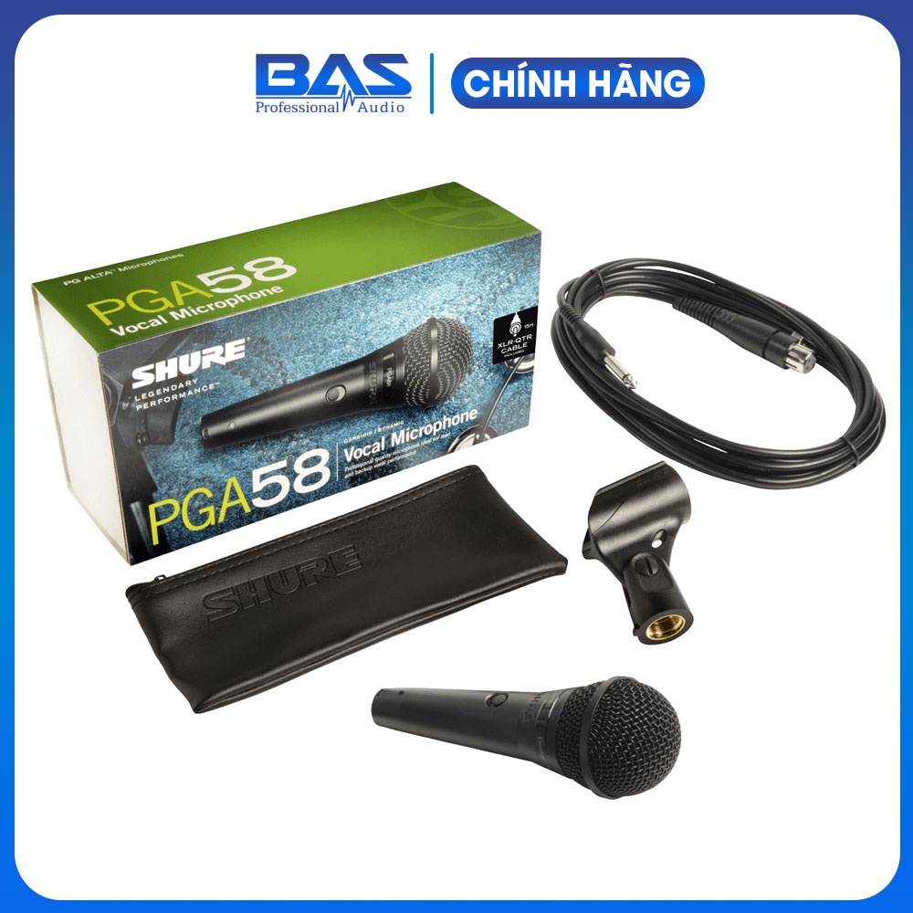 Shure PGA58/LC, mic karaoke có dây, chất lượng cao, hàng chính hãng, bảo hành 12 tháng