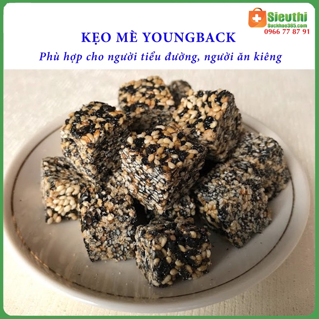 Kẹo Mè cho người tiểu đường, ăn kiêng, tim mạch hộp 200g Siêu Thị Sức Khoẻ 365