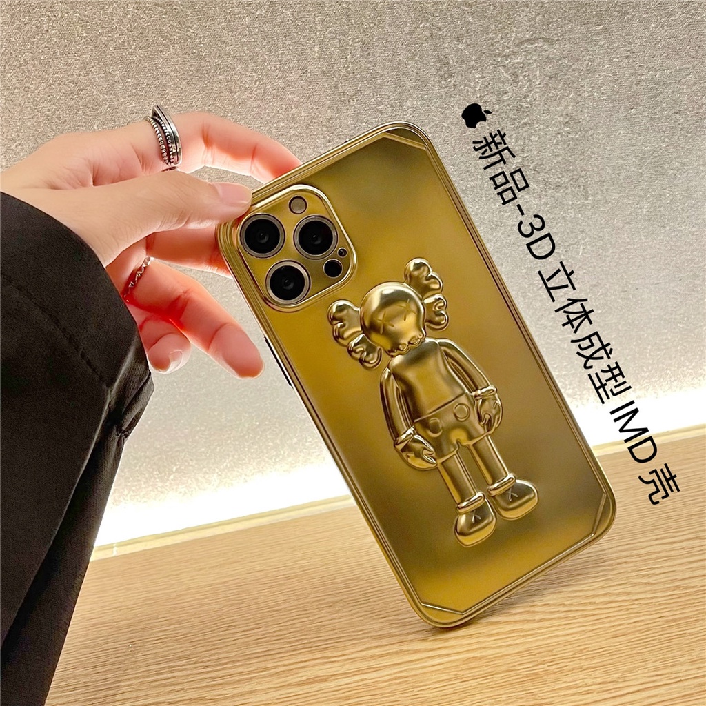 Ốp điện thoại Nhựa Mềm 3D Plating KAWS cho iPhone13 12 mini 11 PRO MAX 6/6s 7/8plus SE2 X/XS XR XSMAX #HG4546 | BigBuy360 - bigbuy360.vn