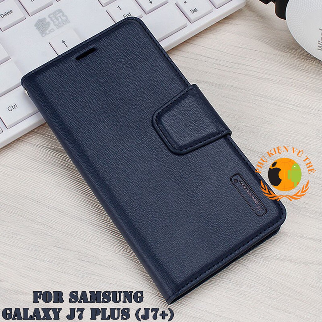 Bao Da Kèm Ví 2 in 1 Dành Cho Điện Thoại Samsung Galaxy J7 Plus Hanman Cao Cấp | BigBuy360 - bigbuy360.vn