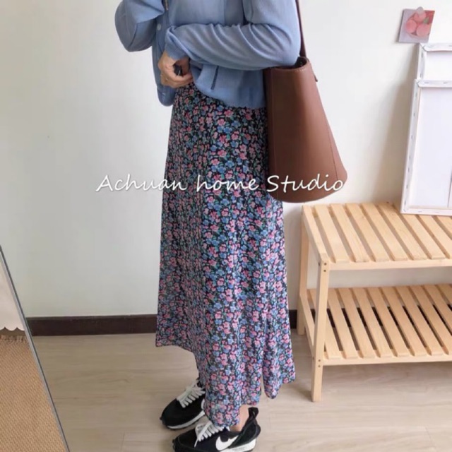 Chân váy hoa nhí vintage dáng suông A Ulzzang style🌸 Cv6655 Hàng Quảng Châu