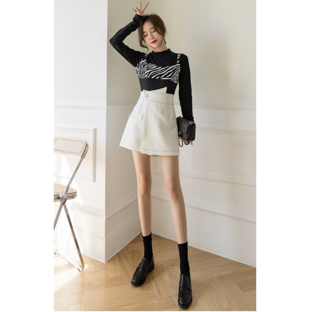 Chân váy nữ, chân váy nữ kaki dày dặn phối chỉ trắng đủ size S M L SKUCV-03B