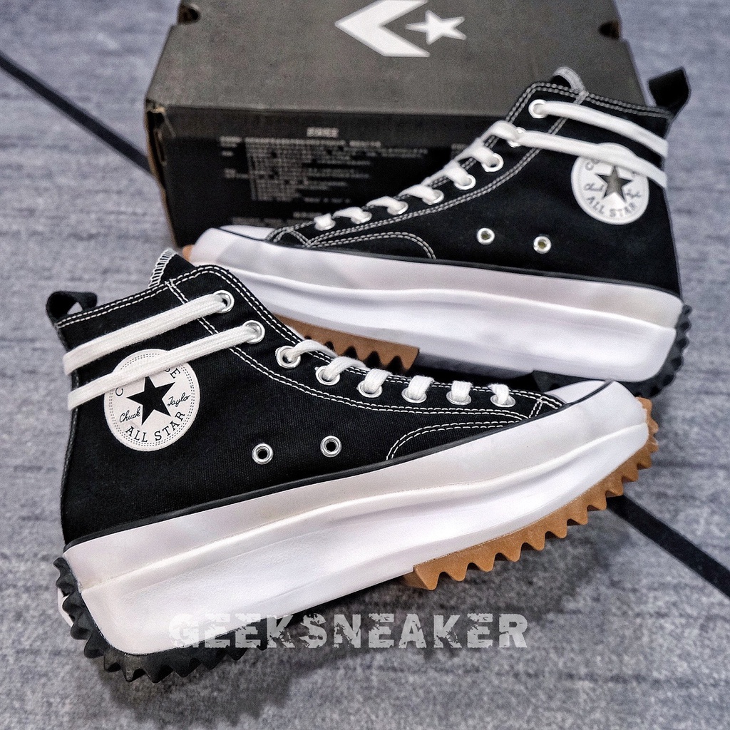 [GeekSneaker] Giày thể thao cổ cao Converse Run Hike Star Black White