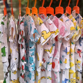 Combo 5 bộ cotton giấy bé trai bé gái