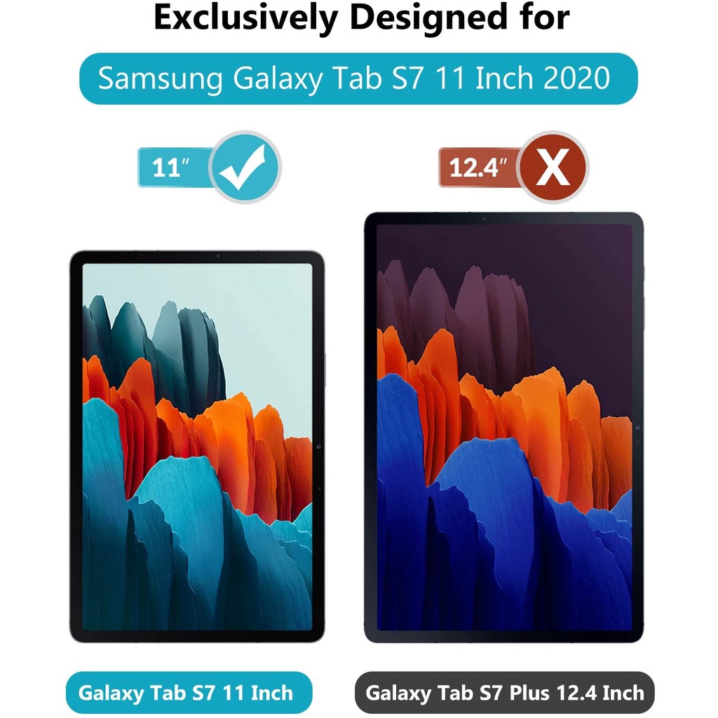 Bao Da Máy Tính Bảng Chống Sốc Có Giá Đỡ Gập Ba Kiêm Giá Đỡ Bút Dành Cho Samsung Galaxy Tab S7&amp;S8 11&quot; 2020