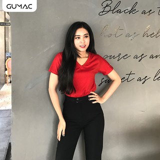 Áo thun nữ cổ tim GUMAC AT12937