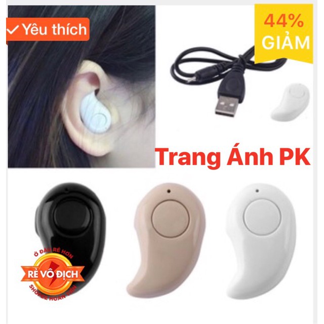 Tai nghe Bluetooth S530 V4.1 Ear-Pod Nhét tai Siêu Nhỏ Có Nghe Nhạc