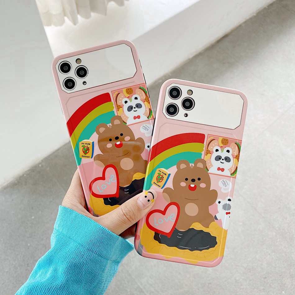 Ốp điện thoại họa tiết gấu màu ngọt ngào dành cho IPHONE 7 8 PLUS X XS MAX XR 11 PRO MAX SE 2020 | BigBuy360 - bigbuy360.vn