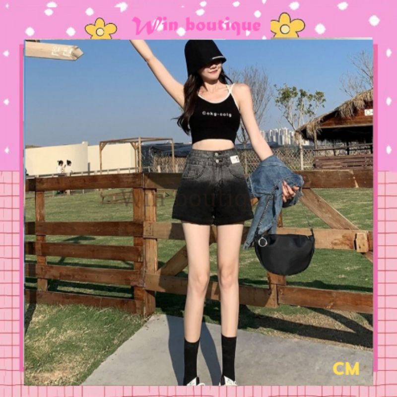 Quần short jean loang khói ♥ quần bò ngố bagyy hottrend