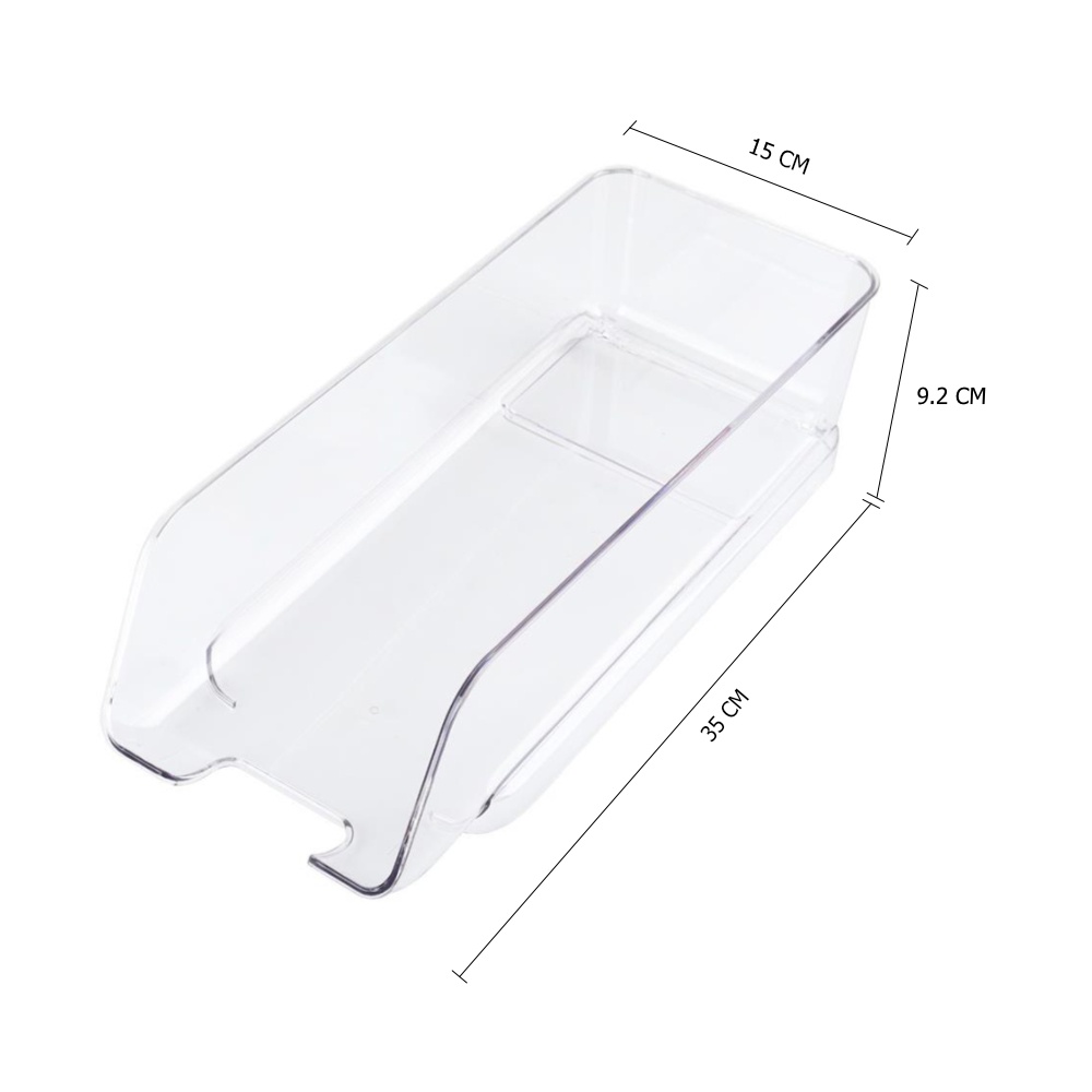 HomeBase KECH Khay đựng lon nước trong tủ lạnh bằng nhựa có thể xếp chồng W35xD15xH9.2cm