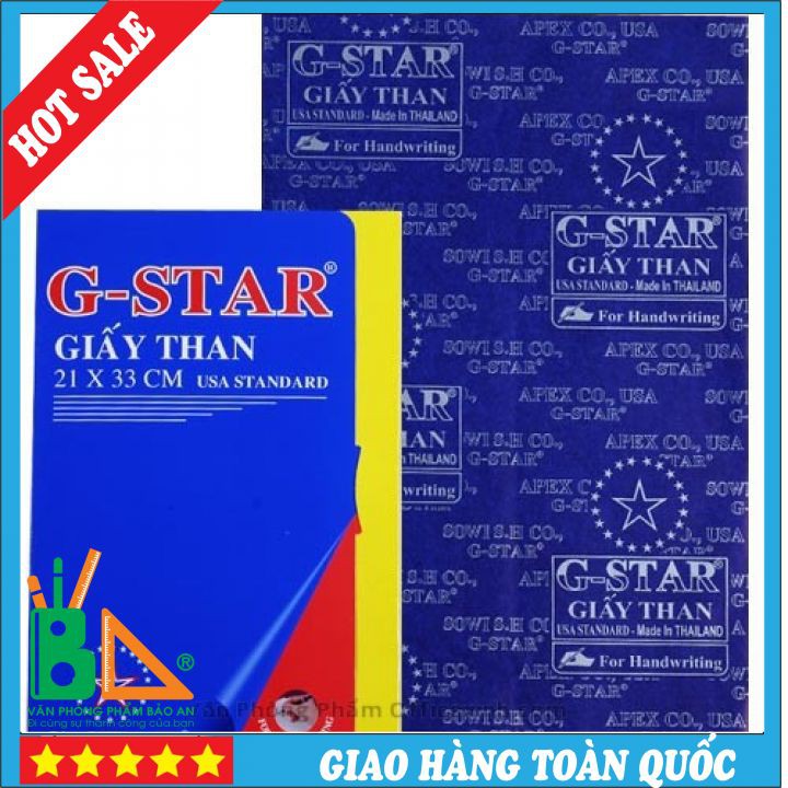 Giấy Than SALEGiấy Than Gstart Mỹ  100 Tờ Màu Xanh - Vanphongphambaoan