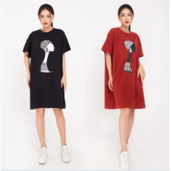 Đầm Thun Dáng Suông Nữ Hàng Cao Cấp Dưới 65kg,  Đầm dáng Chư A rộng Siêu Sang