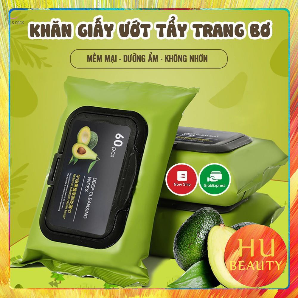 [TT04] Tẩy Trang, Khăn Giấy Tẩy Trang chiết xuất Bơ lành tính tẩy sạch lớp trang điểm cấp ẩm cho da