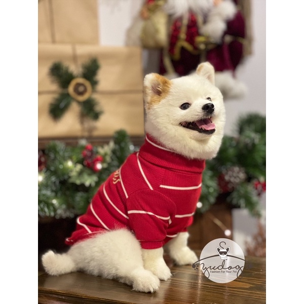 Áo cổ lọ Noel tuần lộc mặc cho chó mèo yudog