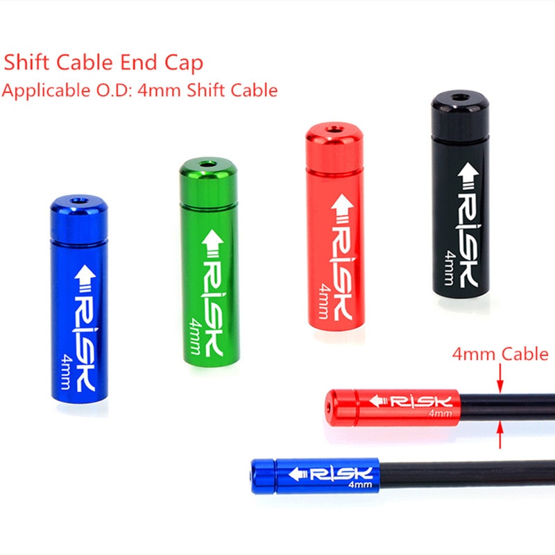 Set 10 Nắp Bọc Dây Cáp Xe Đạp 4mm/5mm Chống Nước Bằng Hợp Kim Nhôm