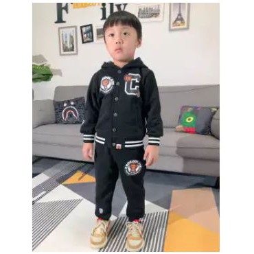 [Sẵn] BAPE TRẺ EM - Áo khoác Bape Kids Chocoolate Baby Milo đen KID47A