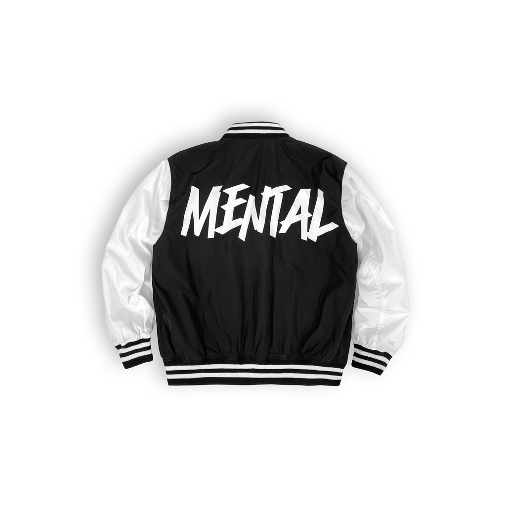 Áo Khoác MENTAL® /College Varsity Jacket/ Đen Trắng