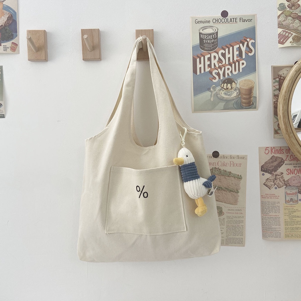 Túi tote đẹp vải canvas đeo chéo mềm đi học giá rẻ