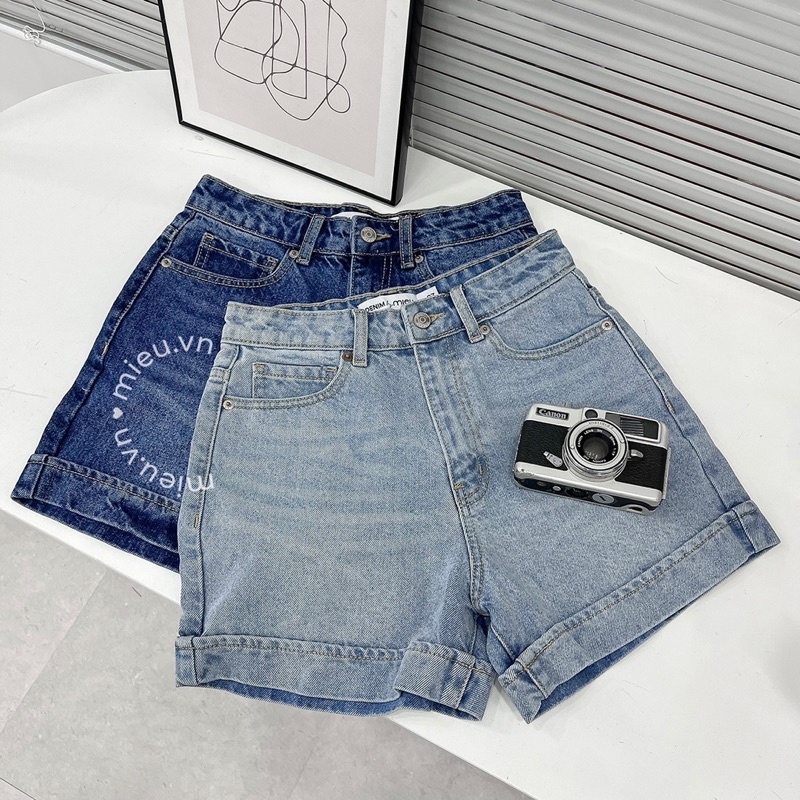 Quần short nữ chất jean ống gập lai MIEU - JJL11