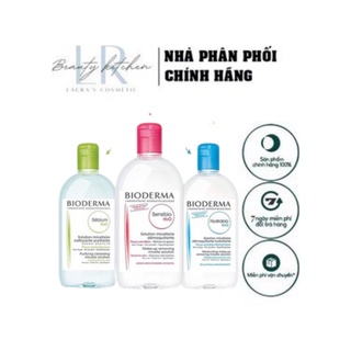 Nước Tẩy Trang Pháp Bioderma H2O 500ml xanh hồng, dịu nhẹ dành cho mọi loại da không gây kích ứng và đánh bay mụn