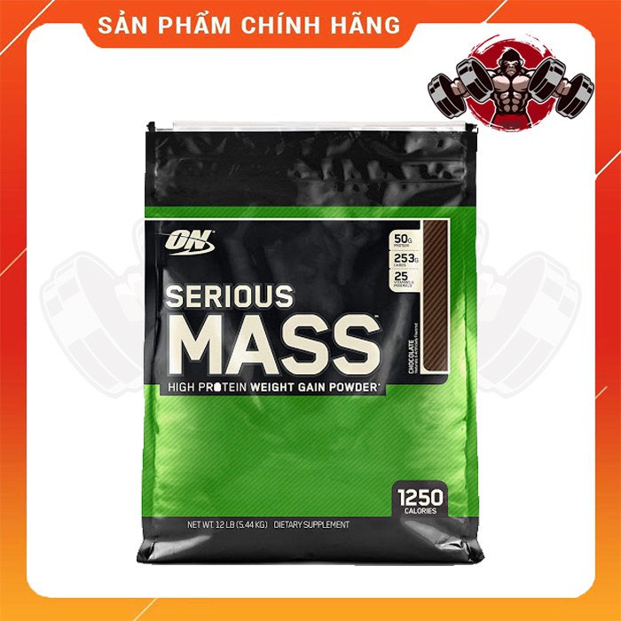 Sữa Tăng Cân Tăng Cơ Serious Mass 12lbs - On Authentic 100%