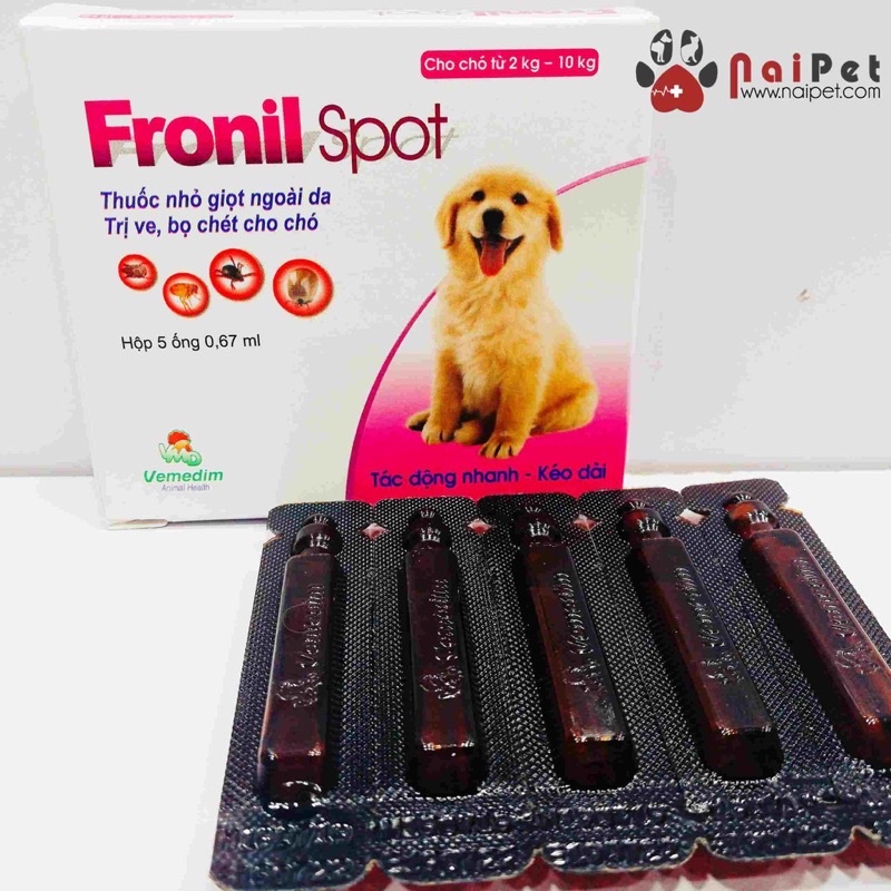 fronil spot trị ve cho chó mèo