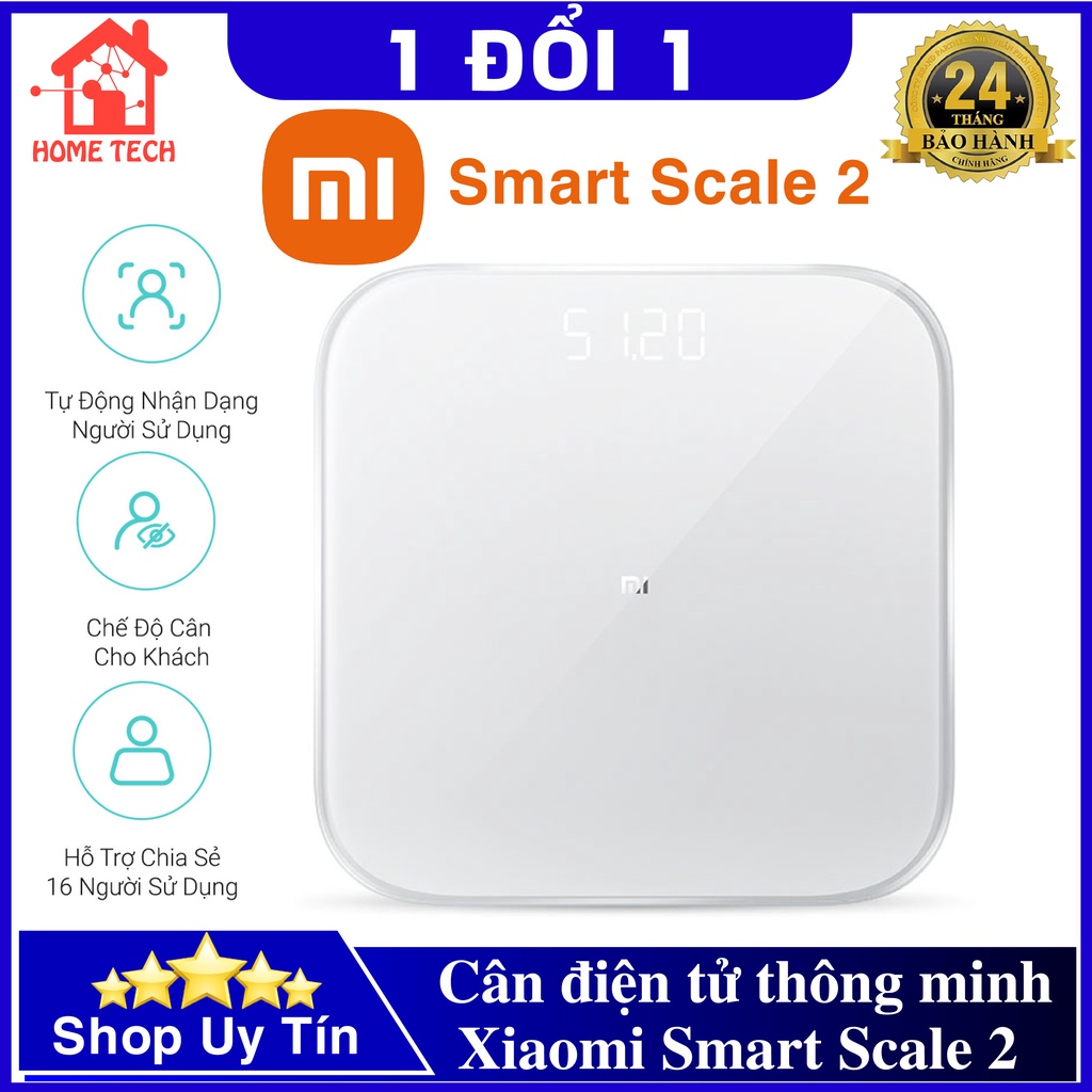 Cân Điện Tử Thông Minh Xiaomi Smart Scale 2 NUN4056GL Thông Minh Cân Siêu Chính Xác, Kết Nối App Mi Fit