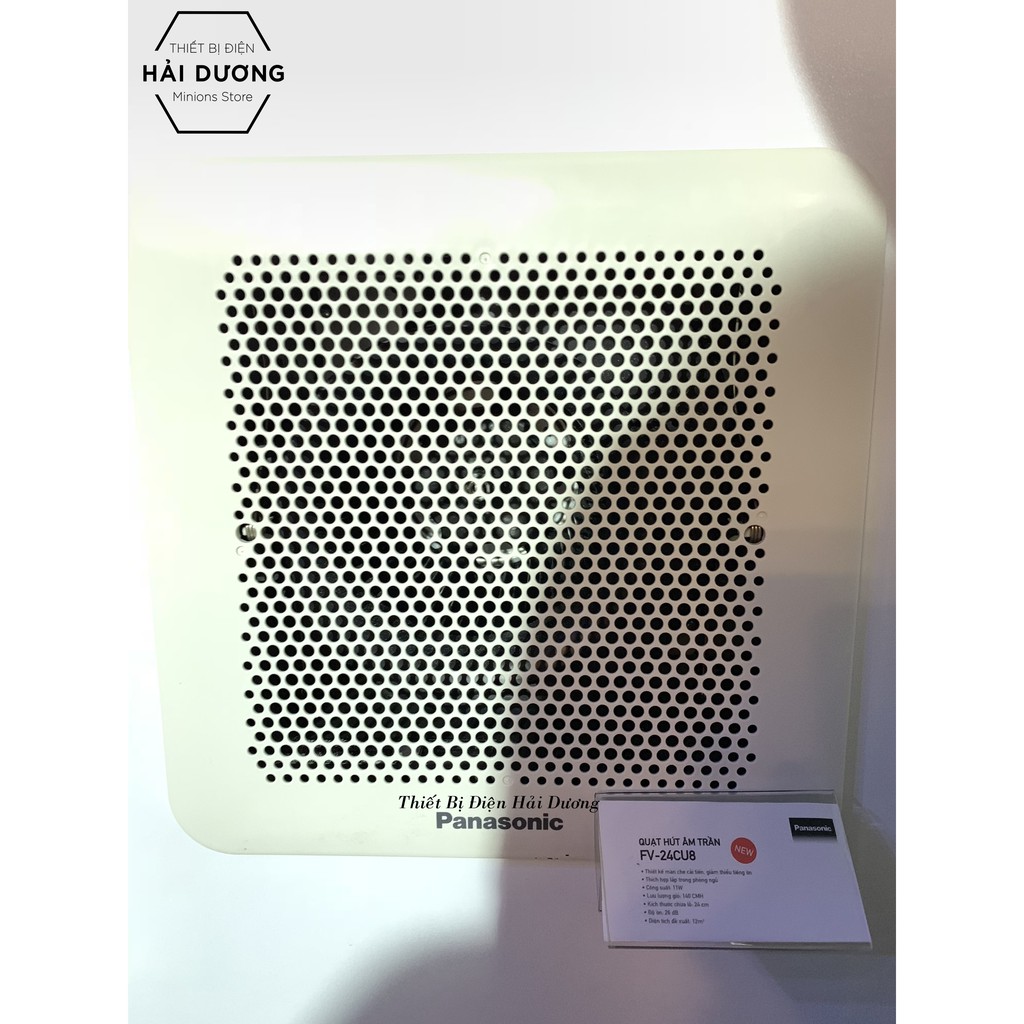 Quạt hút thông gió âm trần Panasonic FV-24CU8 - Khoét lỗ vuông 24cm - Bảo hành 12 tháng