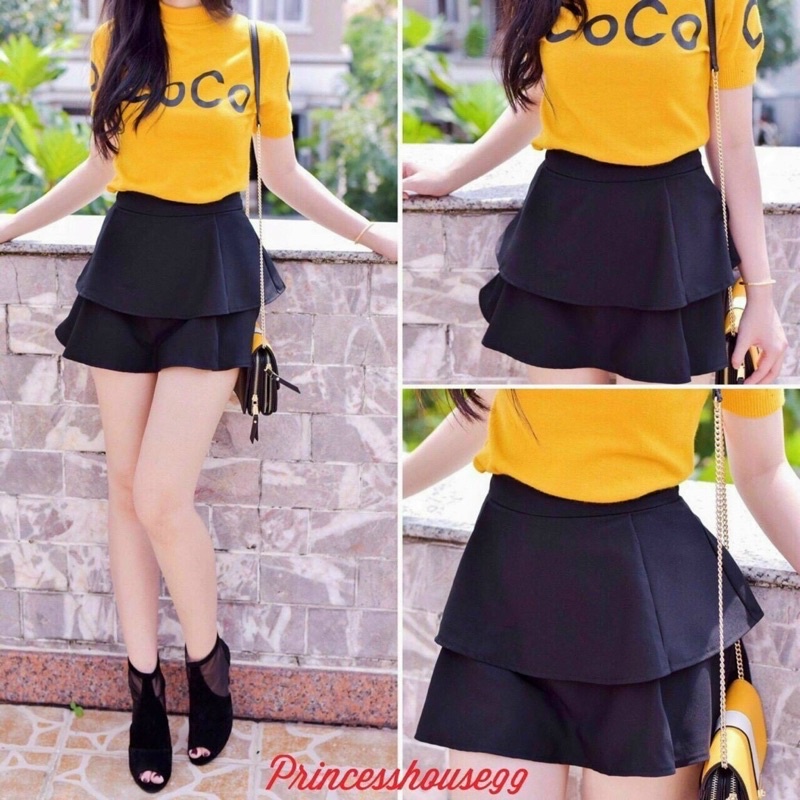 CHÂN VÁY HAI TẦNG CÓ LÓT TRONG