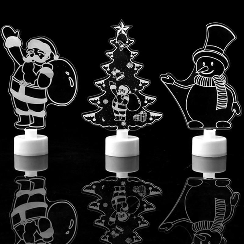 Cây Thông Noel / Người Tuyết Có Đèn LED Nhiều Màu Trang Trí Giáng Sinh / Năm Mới