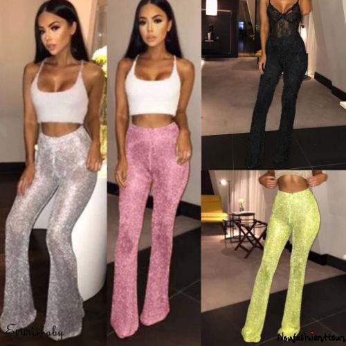 Quần legging lưng cao đính kim tuyến lấp lánh thời trang