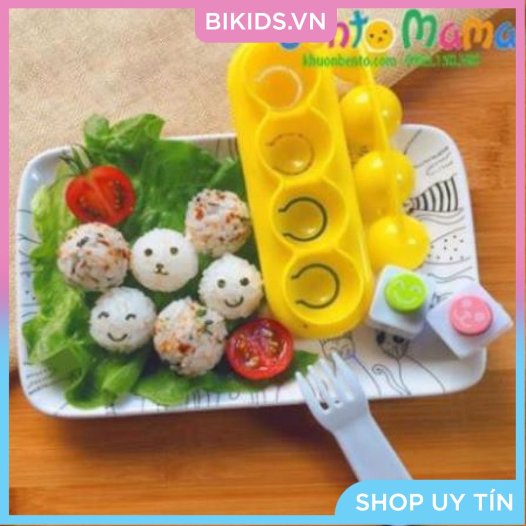 BỘ ÉP CƠM 4 LỖ TRÒN KÈM 2 MÁY DẬP RONG BIỂN - Cao cấp