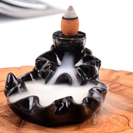 {SỈ TỪ 2x} - Thác Khói Trầm Hương Thác Trầm Khói Ngược Cao Cấp - Hình Bông Sen .