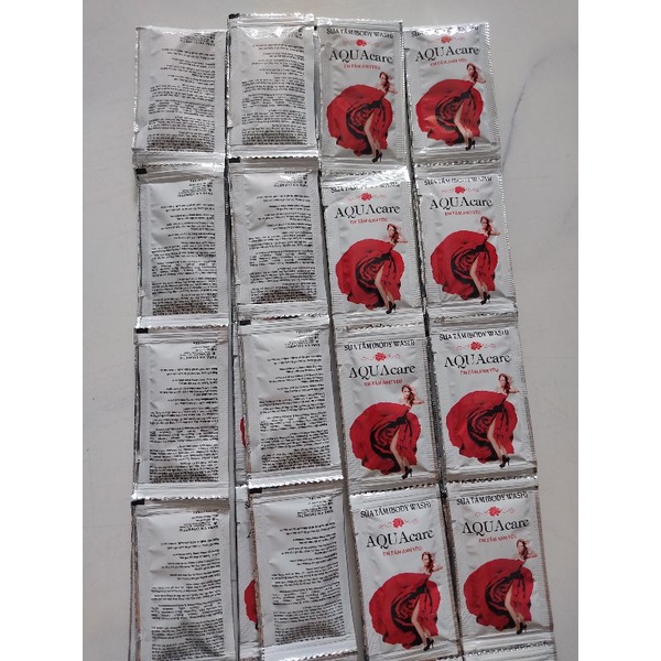 100 GÓI SỮA TẮM AQUACARE DÙNG CHO KHÁCH SẠN
